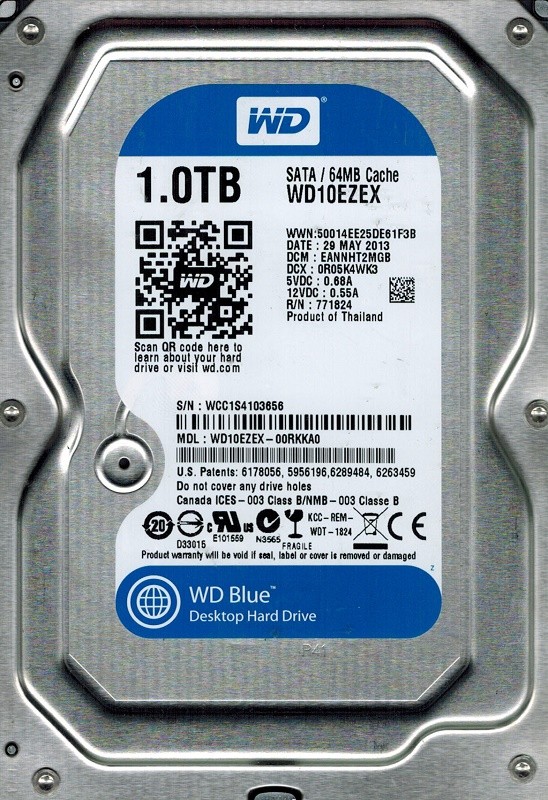 Western Digital WD10EZEX-00RKKA0 DCM: EANNHT2MGB 1TB