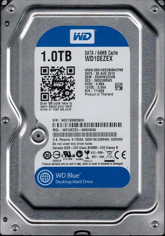 Western Digital WD10EZEX-00KUWA0 1TB DCM: EGNNNV2CHB