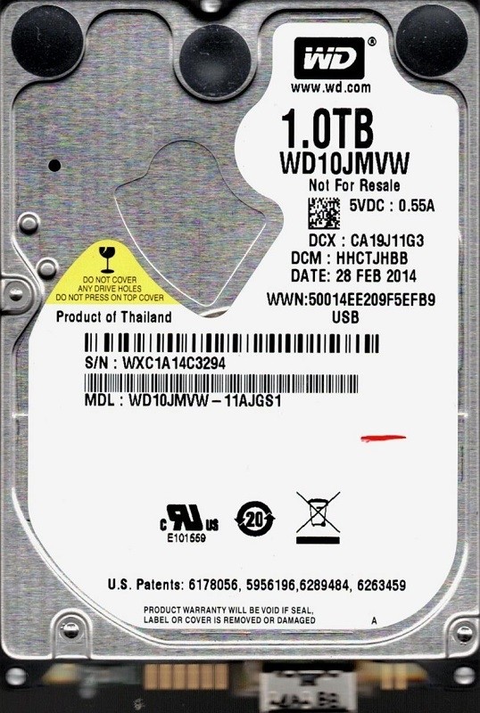 Western Digital WD10JMVW-11AJGS1 1TB DCM: HHCTJHBB USB 3.0