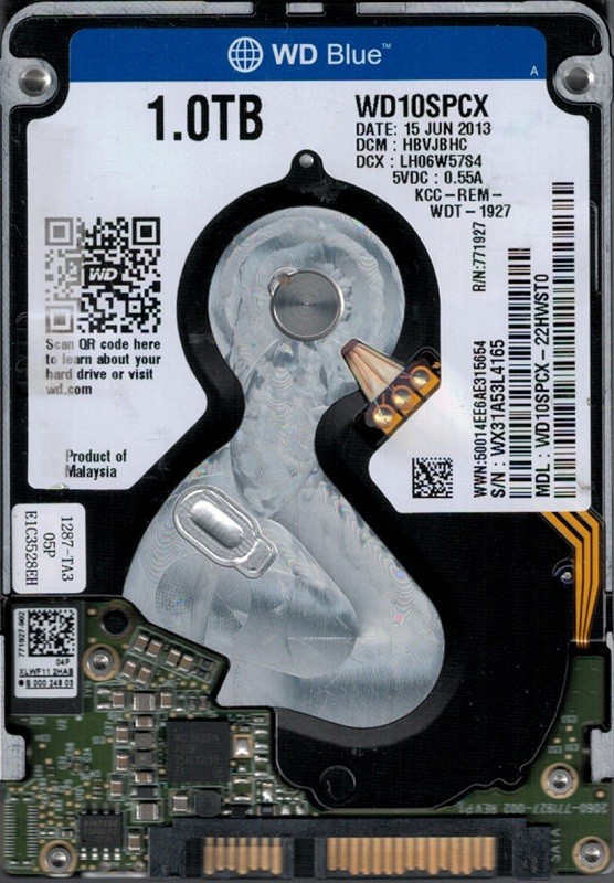 Western Digital WD10SPCX-22HWST0 1TB DCM: HBVJBHC