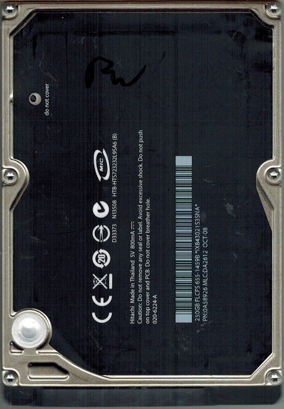 Hitachi HTS723232L9SA6 P/N: 0A58926 MLC: DA2612 250GB