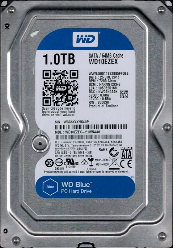 Western Digital WD10EZEX-21WN4A0 1TB DCM: HARNNT2CHB