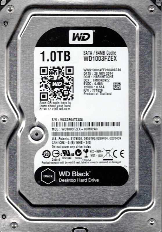 Western Digital WD1003FZEX-00MK2A0 1TB DCM: HARNHT2CHB