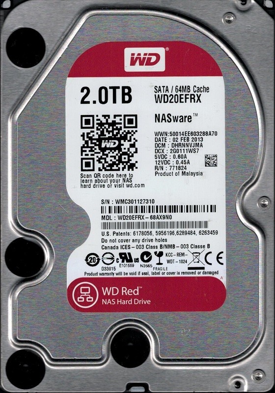 Western Digital WD20EFRX-68AX9N0 2TB NAS DCM: DHRNNVJMA