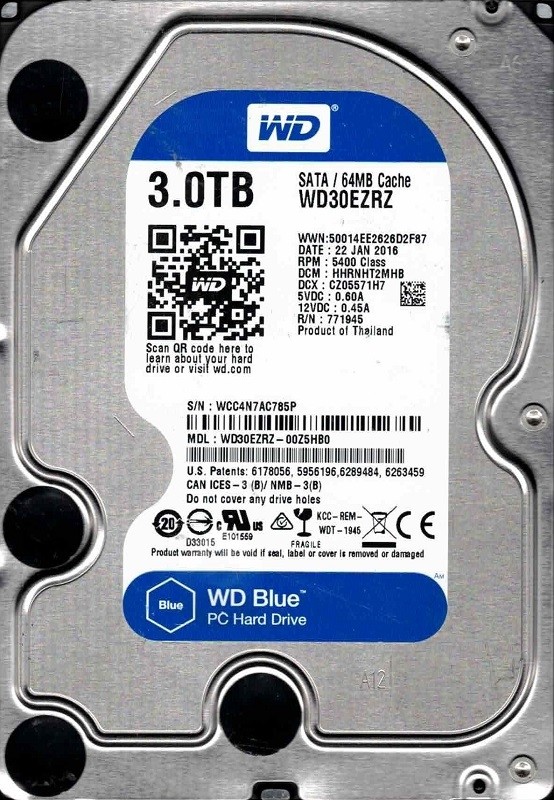 WD30EZRZ-00Z5HB0 DCM: HARNHT2MHB WCC4N Western Digital 3TB
