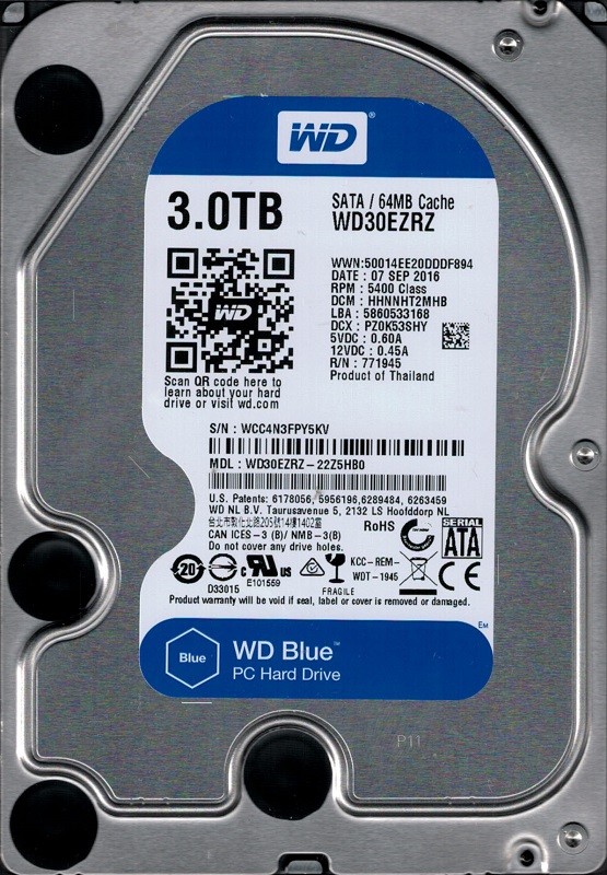 WD30EZRZ-22Z5HB0 DCM: HHNNHT2MHB WCC4N Western Digital 3TB