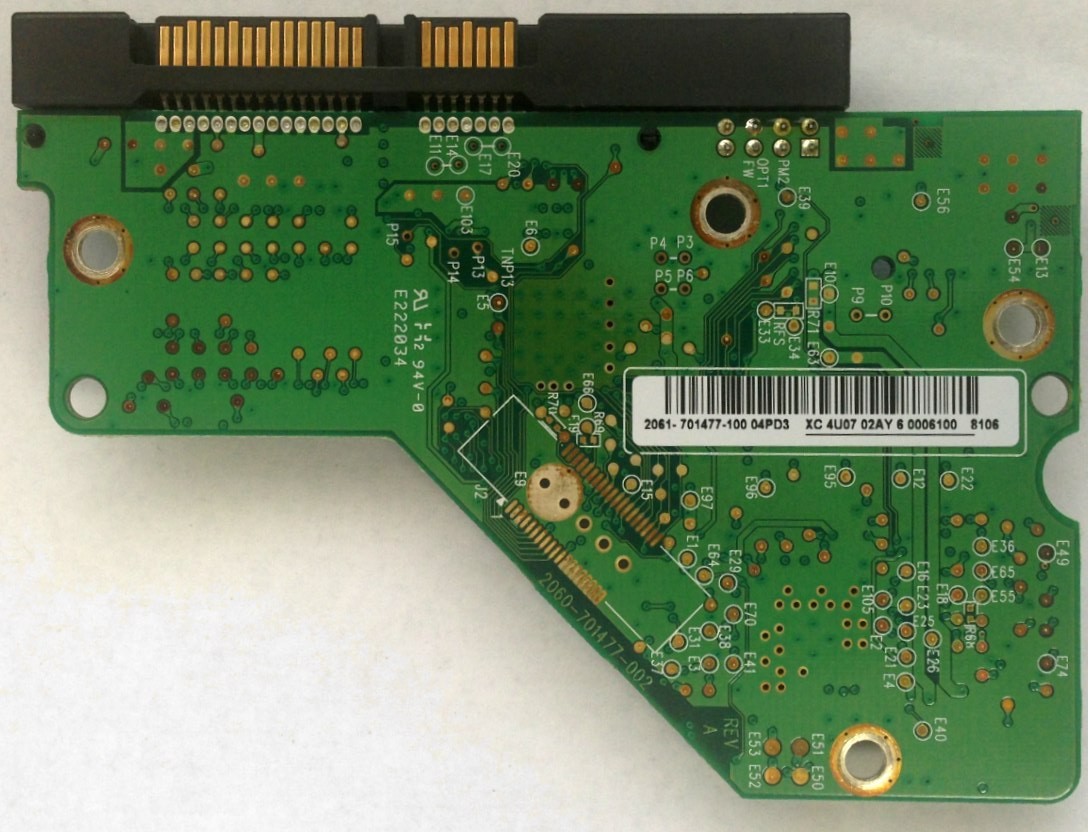 PCB WD5000AAKS-00YGA0 Western Digital 2061-701477-100 04PD3 500GB