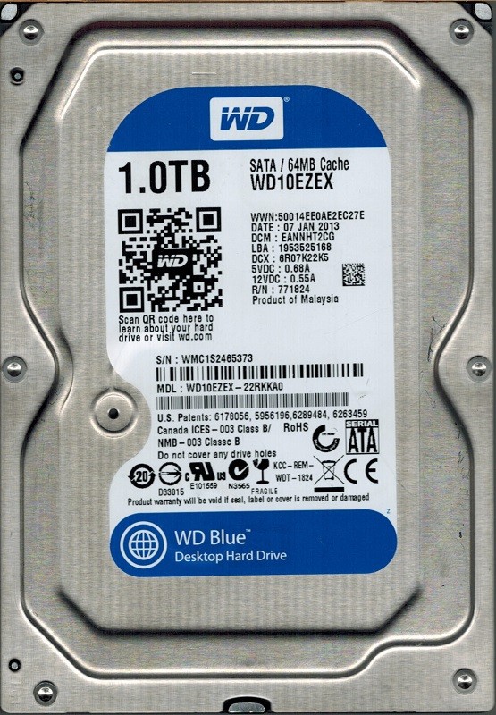 Western Digital WD10EZEX-22RKKA0 1TB DCM: EANNHT2CG