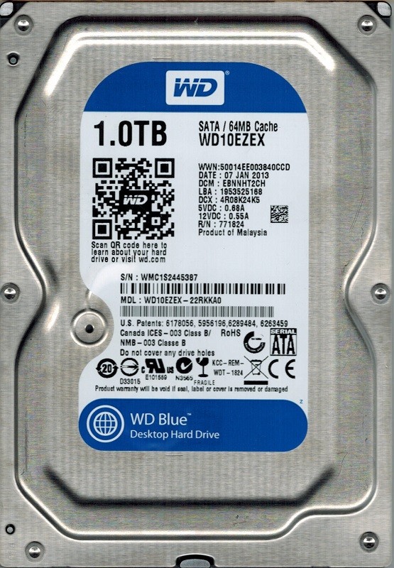 Western Digital WD10EZEX-22RKKA0 1TB DCM: EBNNHT2CH