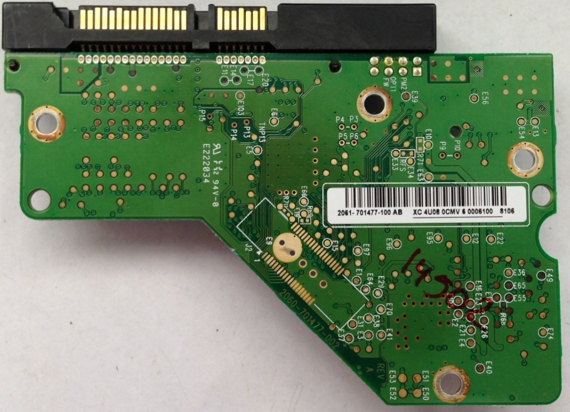 PCB WD4000AAJS-65TKA0 2061-701477-100 AB 400GB Western Digital