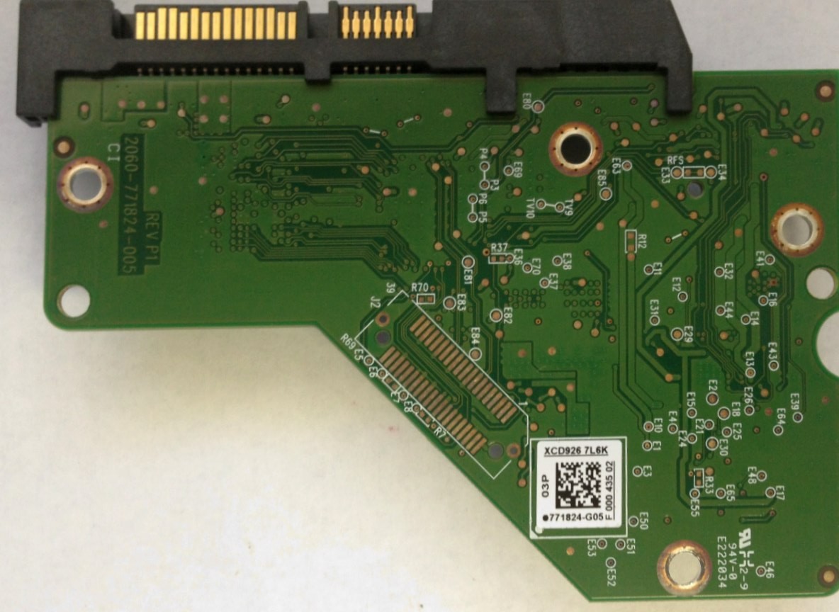 PCB WD10EZRX-00A8LB0 2061-771824-G05 03P 1TB Western Digital