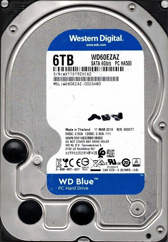 WD60EZAZ-00ZGHB0 WX21D Western Digital 6TB