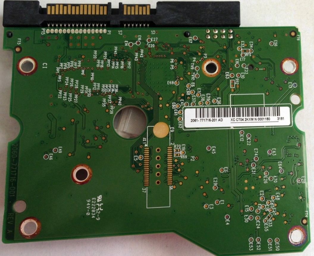 PCB WD30EZRX-00AZ6B0 2061-771716-201 AD 3.0TB Western Digital