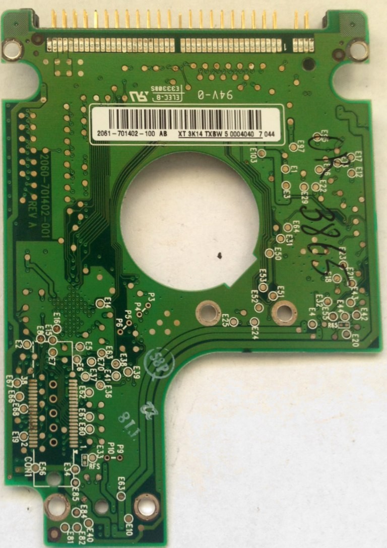 PCB WD1200VE-00KWT0 2061-701402-100 AB 120GB Western Digital
