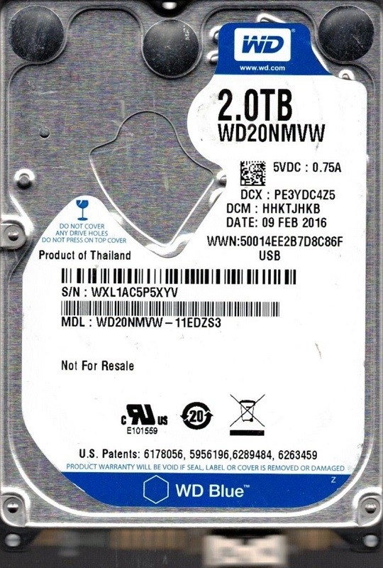 WD20NMVW-11EDZS3 DCM: HHKTJHKB WXL1A Western Digital 2TB