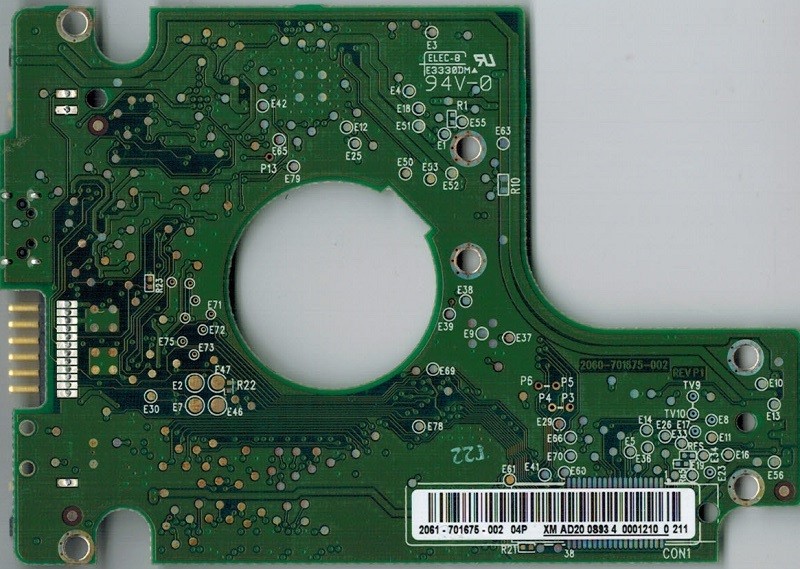PCB WD3200BMVV-11A1CS0 Western Digital 320GB 2061-701675-002 04P
