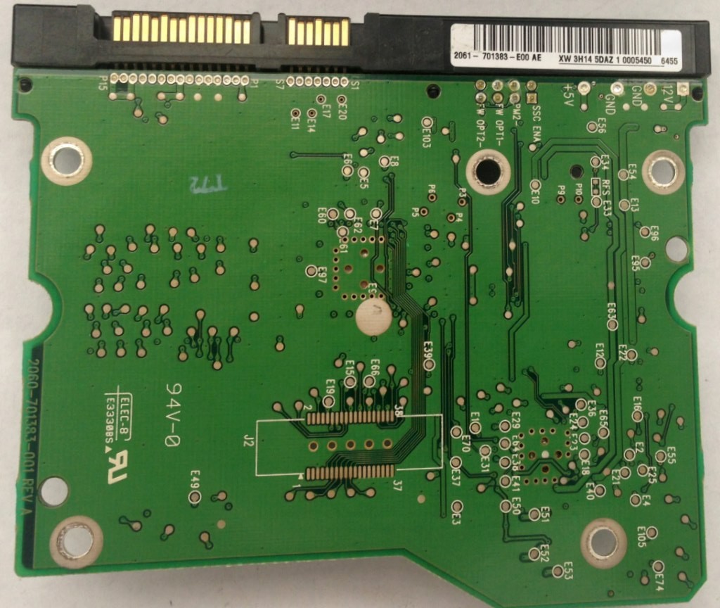PCB WD4000KD-00NAB0 2061-701383-E00 AE Western Digital