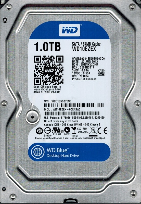 Western Digital WD10EZEX-00ER1A0 1TB DCM: EHRNKV2CHB