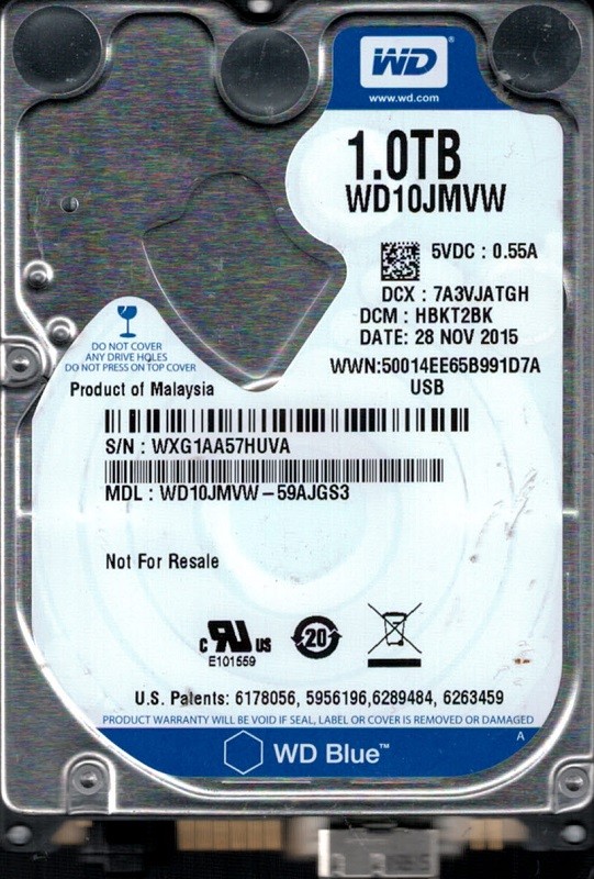 WD10JMVW-59AJGS3 DCM: HBKT2BK WXG1A Western Digital 1TB