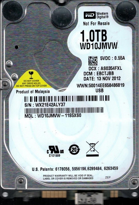 Western Digital WD10JMVW-11S5XS0 DCM: EBCTJBB 1TB USB 3.0