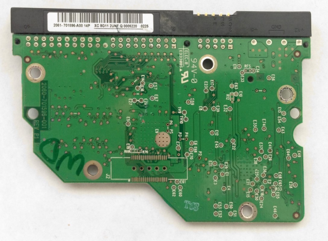 PCB WD2500AAJB-00J3A0 Western Digital 2061-701596-A00 14P  250GB
