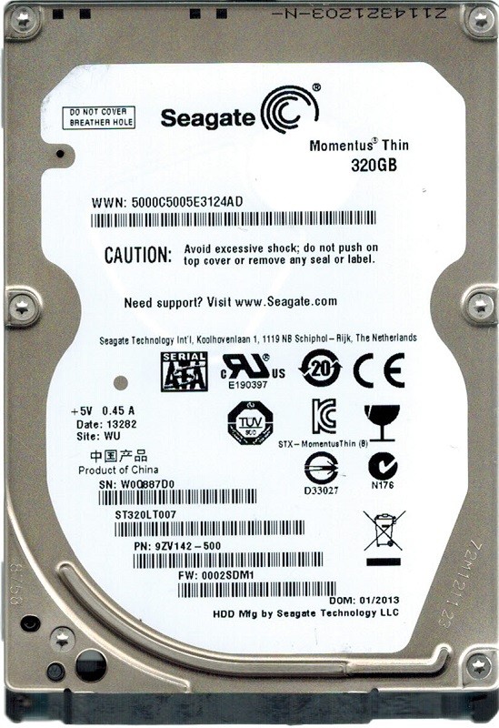 Seagate ST320LT007 P/N: 9ZV142-500 F/W: 0002SDM1 320GB WU