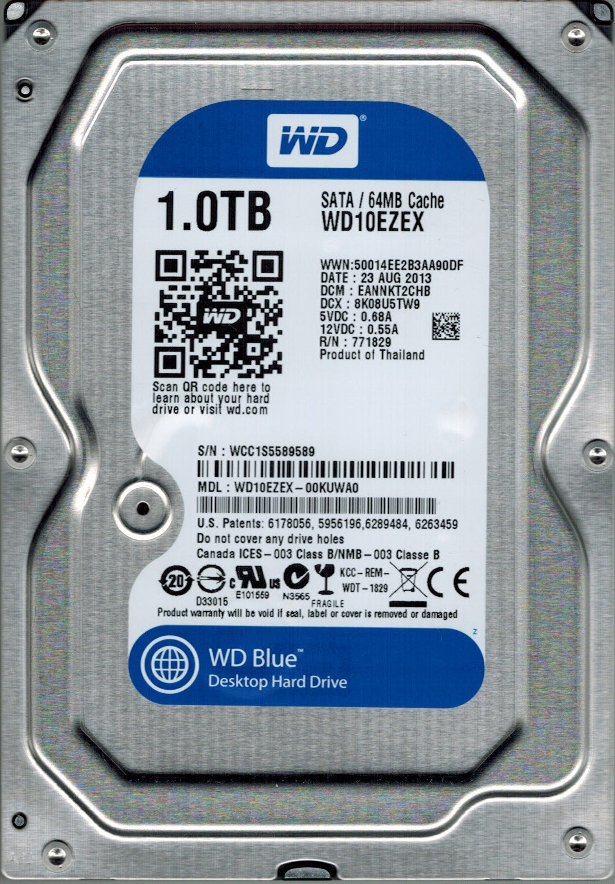 Western Digital WD10EZEX-00KUWA0 1TB DCM: EANNKT2CHB