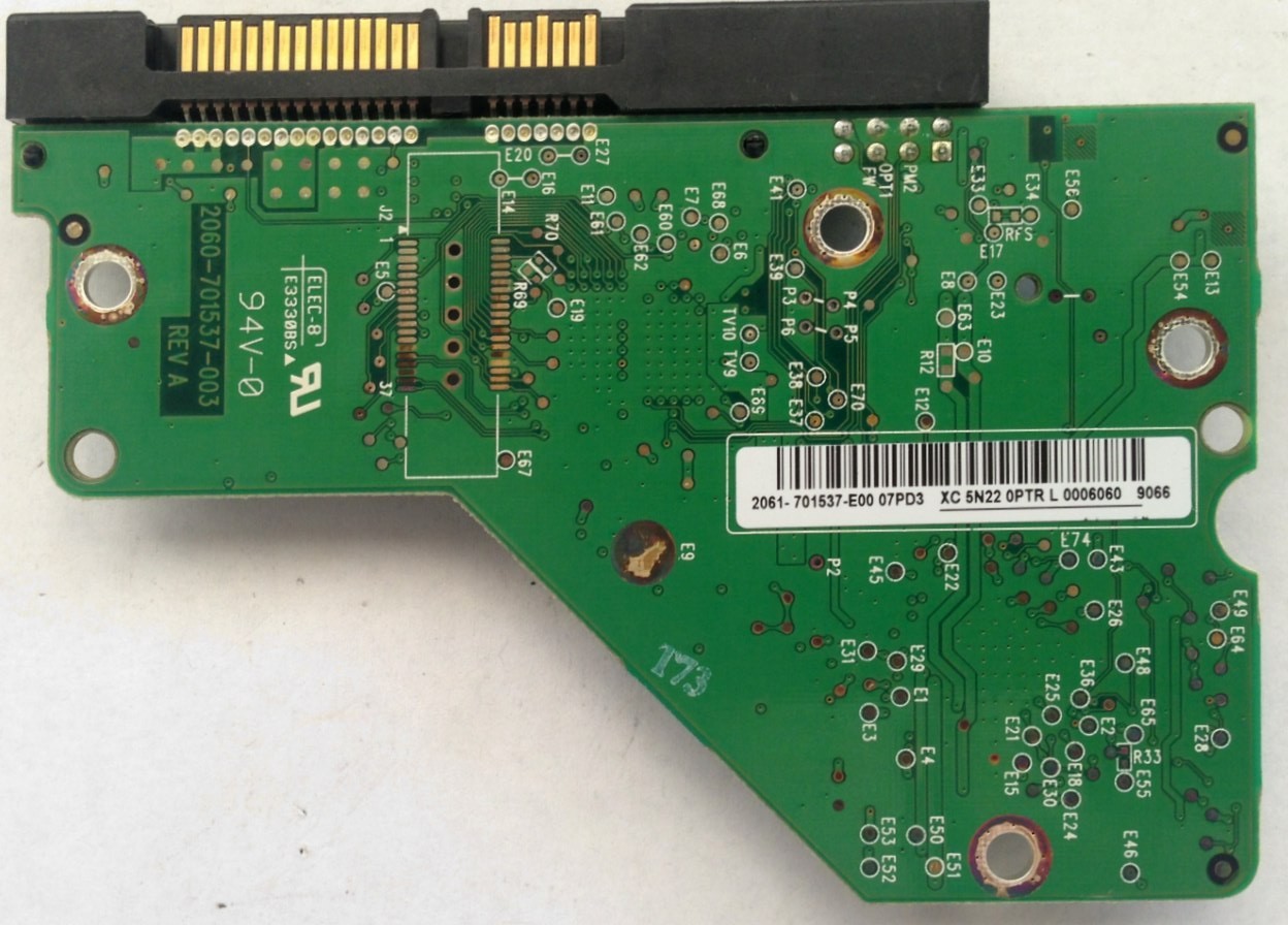 PCB WD5000AAKS-00A7B0 2061-701537-E00 07PD3 500GB Western Digital