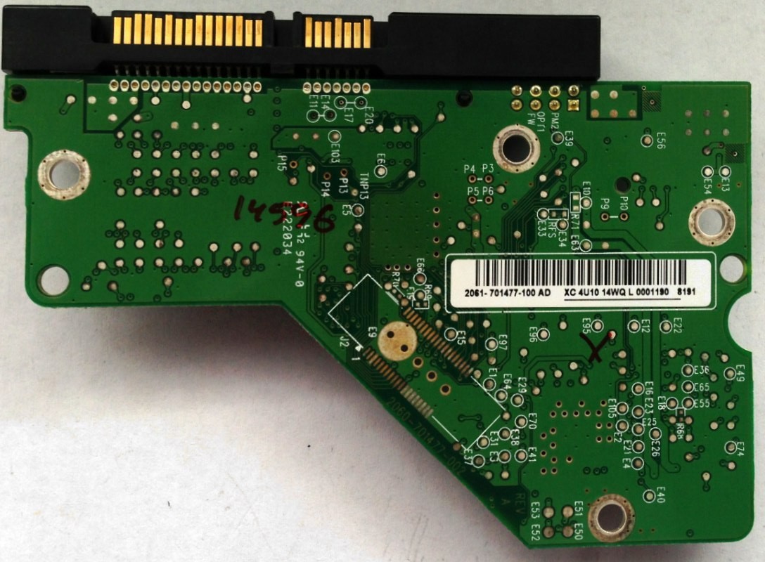 PCB WD5000AAJS-57YFA2 2061-701477-100 AD Western Digital
