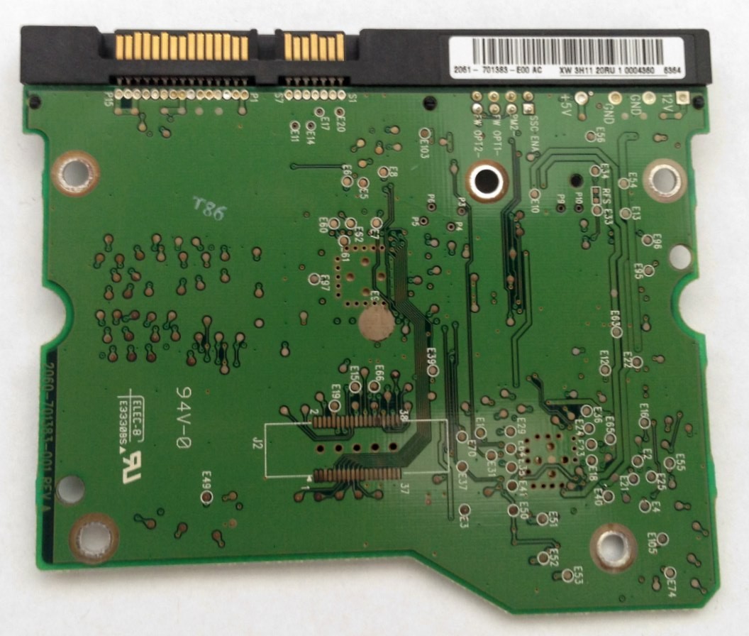 WD5000KS-00MNB0 PCB Western Digital 2061-701383-E00 AC 500GB