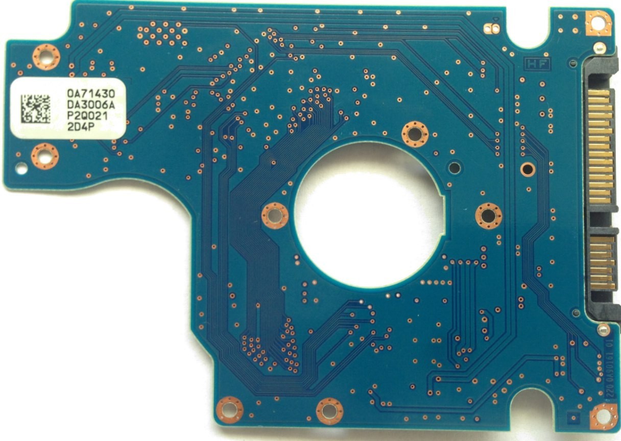 PCB HTS725050A9A362 0A71430 DA3006A P/N: 0A73385 MLC: DA3526 Hitachi