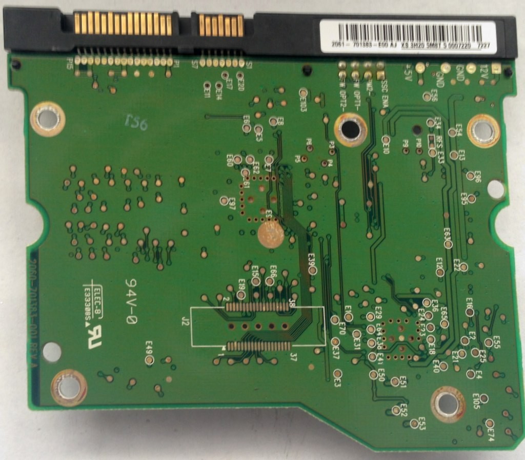 PCB WD5000KS-60MNB0 2061-701383-E00 AJ Western Digital