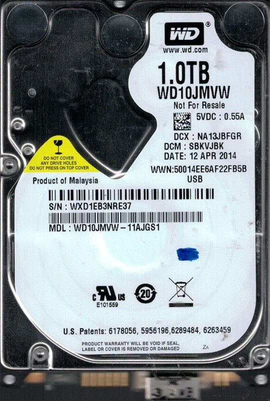 Western Digital WD10JMVW-11AJGS1 1TB DCM: SBKVJBK