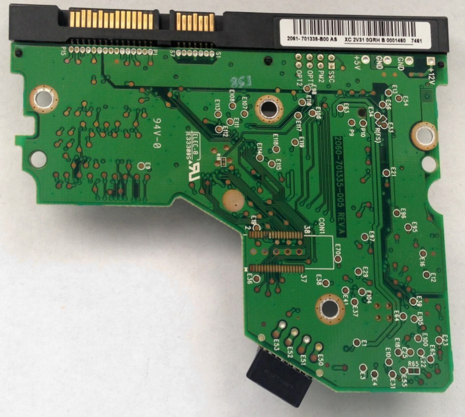 PCB WD2500JS-75NCB3 Western Digital 2061-701335- B00 AS  250GB