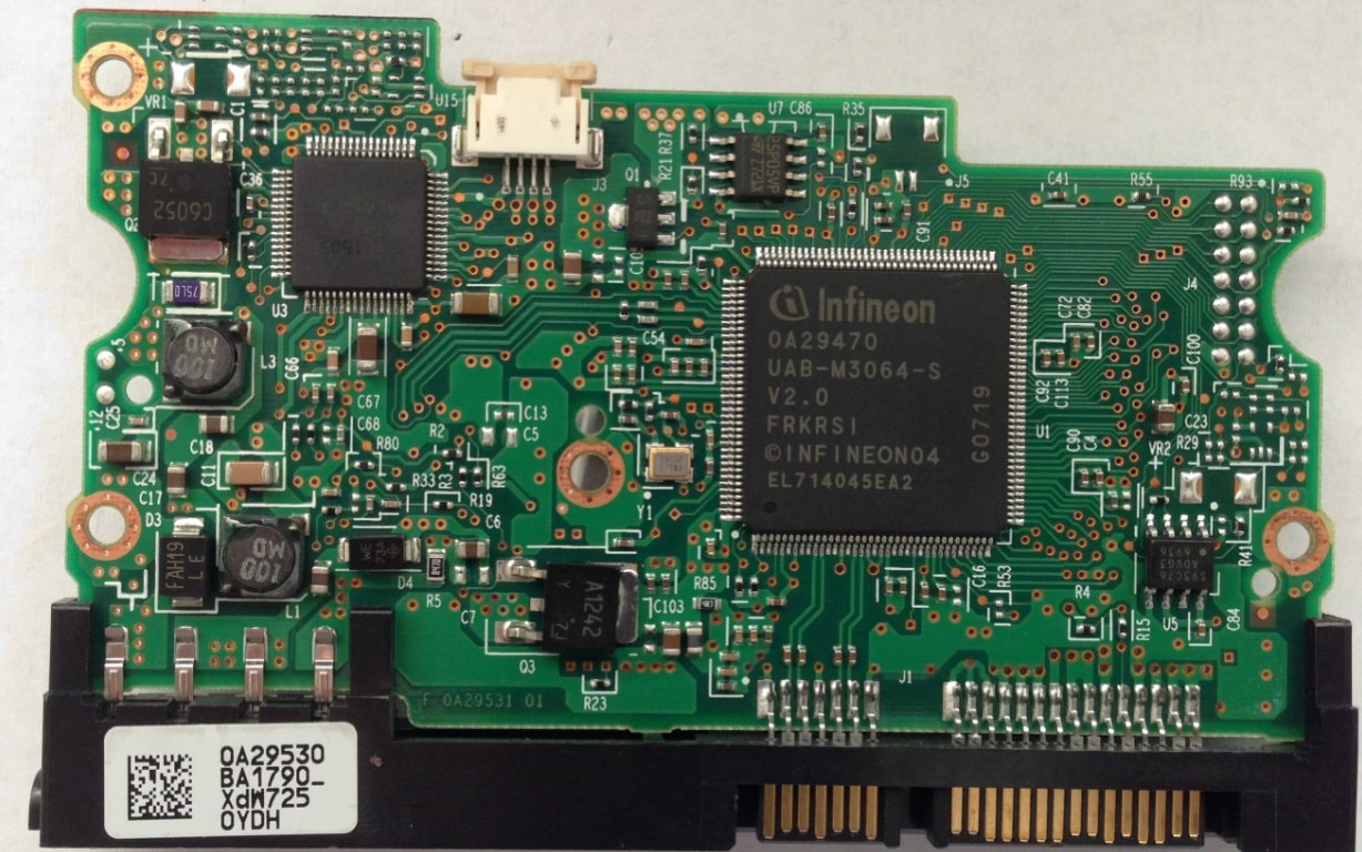 PCB HDT725040VLA380 Hitachi P/N: 0A33692 MLC: BA2163 0A29530 BA1790