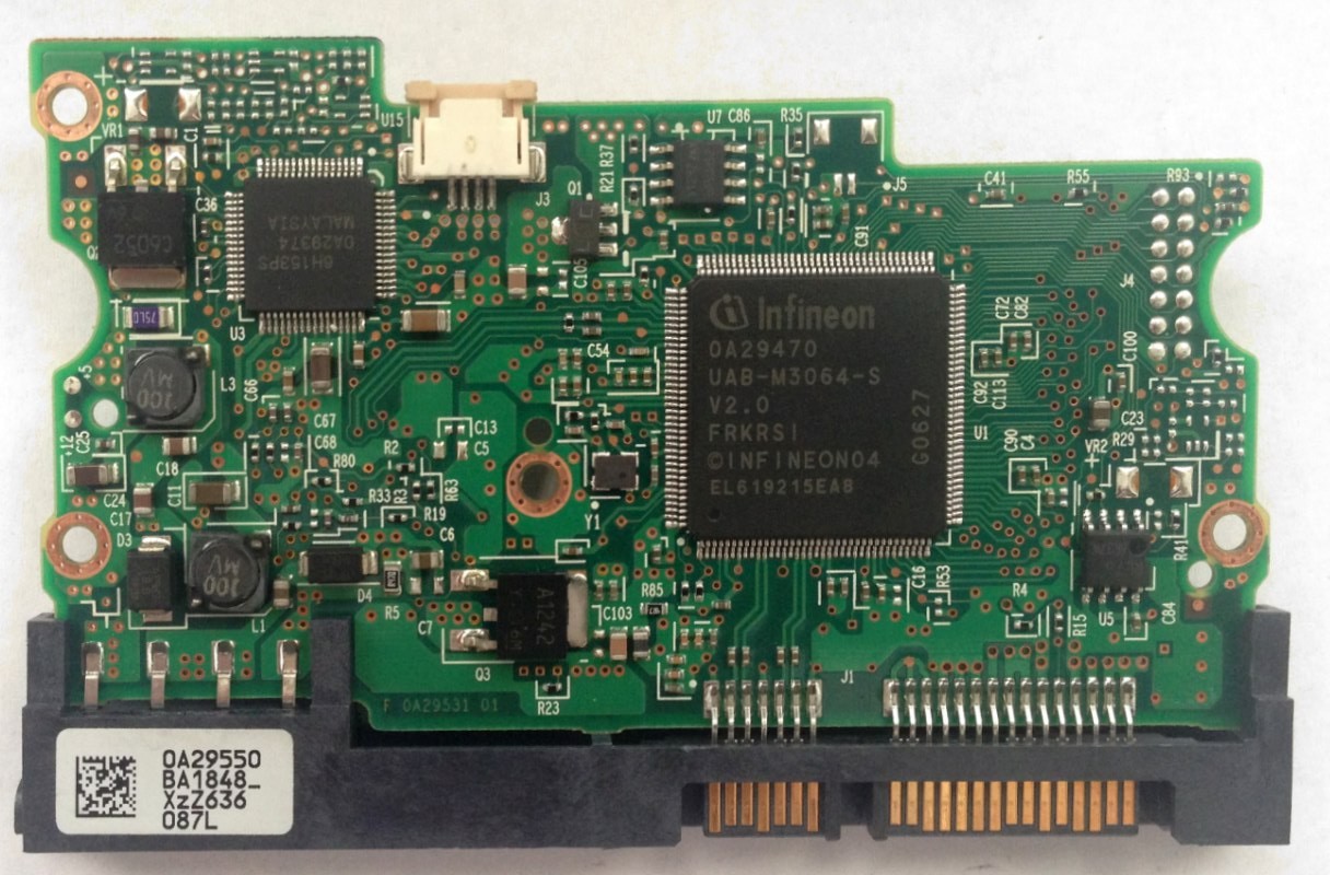 PCB HDT725040VLA360 0A29550 BA1848 P/N: 0A33439 MLC: BA2029 Hitachi