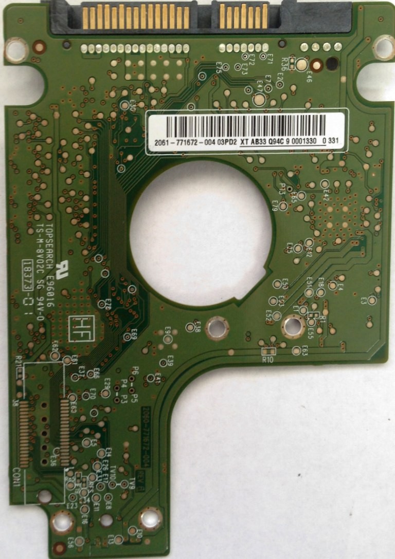 PCB WD5000BEVT-75A0RT0 Western Digital 2061-771672-004 03PD2 500GB