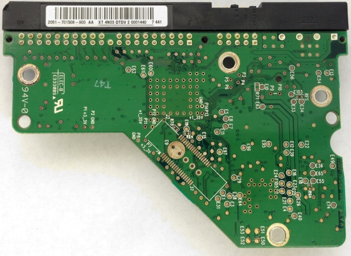 PCB WD5000AAKB-00UKA0 Western Digital 500GB 2061-701508-900 AA